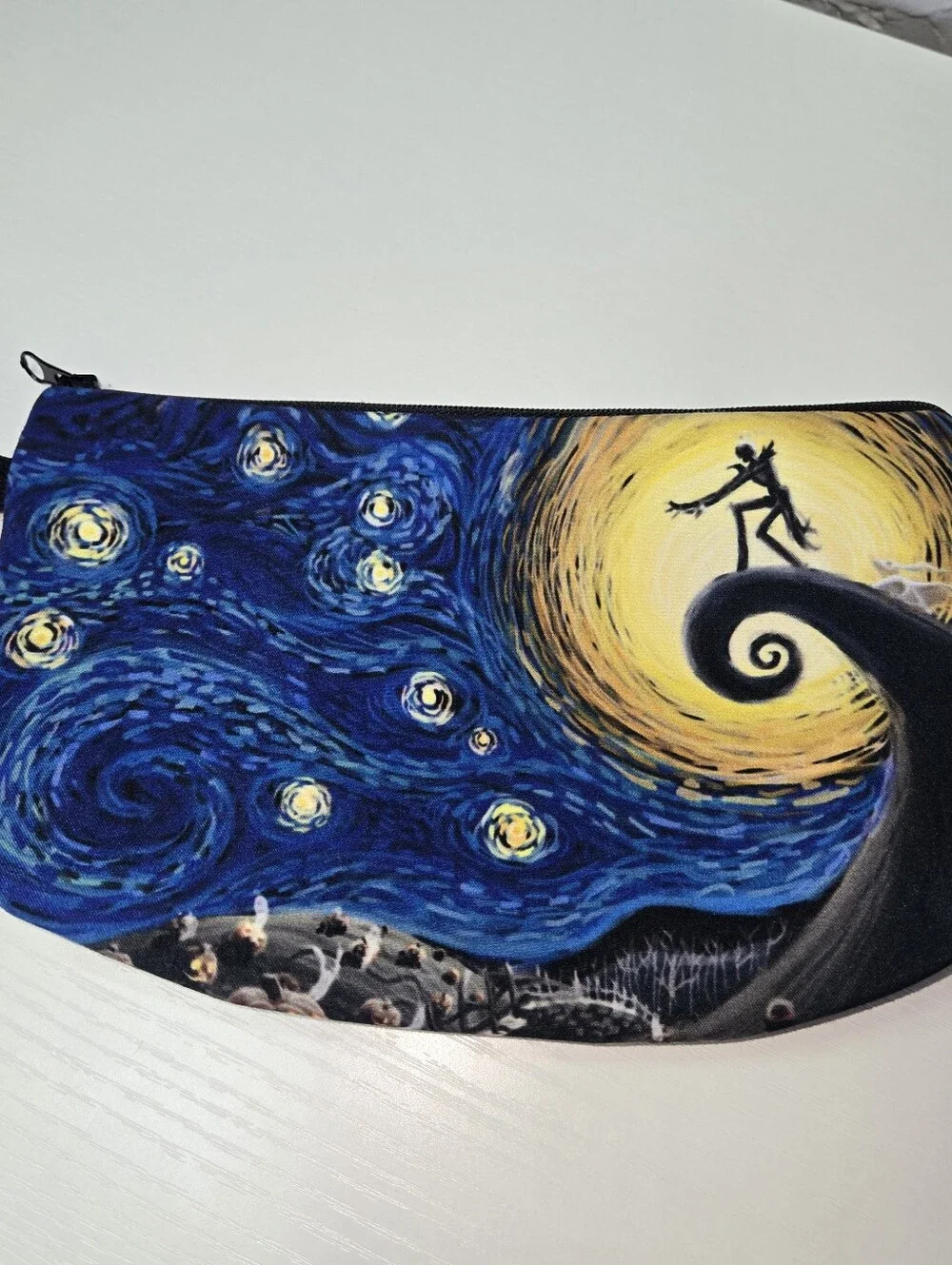 Nightmare Before Christmas Cosmetic Pouch - Blue & Yellow